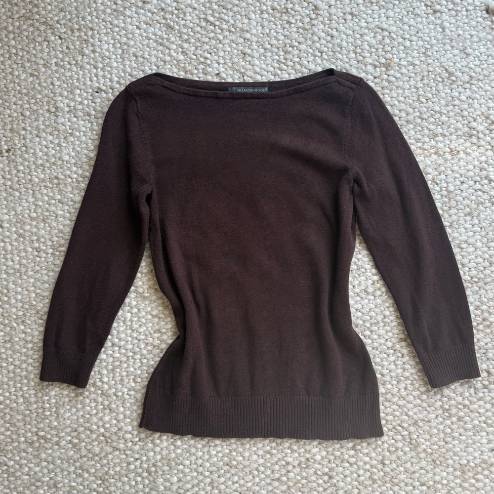 Hillard & Hanson Chocolate Brown Sweater